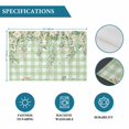 thumbnail image 6 of Watercolor Floral Placemats Set of 4, Spring Flowers Leaves Botanical Green Plaid Placemats for Dining Table, Place Mats for Kitchen Tabletop, Waterproof Wipeable Dining Table Mats Set, 6 of 9