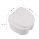 thumbnail image 2 of 2X Blanco Estuche de Dentadura , Copa de Dentadura con Colador, Caja de Baño de Dentadura Caja de Almacenamiento de Dientes Falsos con Cesta Soporte de Contenedor Neto para Viajes, 2 of 5