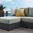 thumbnail image 7 of Modular Lounge Sectional Sofa Set, Grey Gray, Aluminum Metal, Outdoor Patio Balcony Cafe Bistro Garden Hospitality Restaurant, Modern Contemporary HB36634, 7 of 7