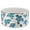 Teal Blue, variant on Ceramic Paper Clip Holder with Gold Trim, Floral Design Desk Organizer for Binder Clips & Office Supplies Teal Blue