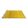 thumbnail image 2 of Ahgly Company Machine Washable Indoor Square Abstract Yellow Modern Area Rugs, 4' Square, 2 of 4