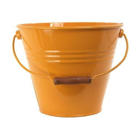 Enameled Galvanized Fun Pail, Saffron