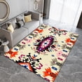 thumbnail image 2 of National Culture Area Carpet, Retro Ethnic Style Geometric Living Room Rugs, Floor Rugs Washable Breathable with Non-Slip for Bedroom Office Hallway Tea Table Sofa Decor3 x 2ft 4x5ft, 2 of 6