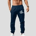 thumbnail image 2 of Zszcpp Men Work Pants Daily Life Lightweight Relax Coconut Tree Print Cropped Long Lounge Trousers Casual Trouser, 2 of 4