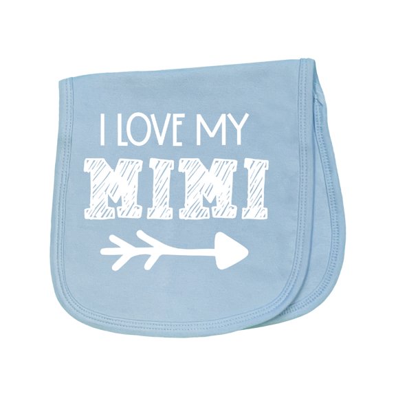Inktastic I Love My Mimi with Arrow Baby Burp Cloth