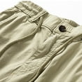 thumbnail image 5 of EQWLJWE Mens Cotton Cargo Shorts Elastic Waist Drawstring Zipper Shorts Outdoor Lightweight Shorts with Multi Pockets Khaki M, 5 of 9