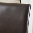 thumbnail image 5 of Christopher Knight Home Lisette Upholstered Bar Stools with Nailhead Trim (Set of 2) by  Brown Bonded Leather, 5 of 5