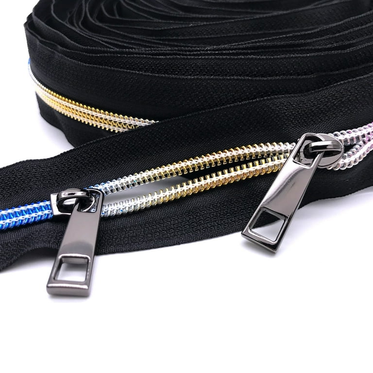 #5 Zipper Pulls Antique Bronze Metal Zipper Pull 25pcs Bulk Nylon Coil  Brass Zipper Slider for Purses Bag Sewing RuiDaTeng