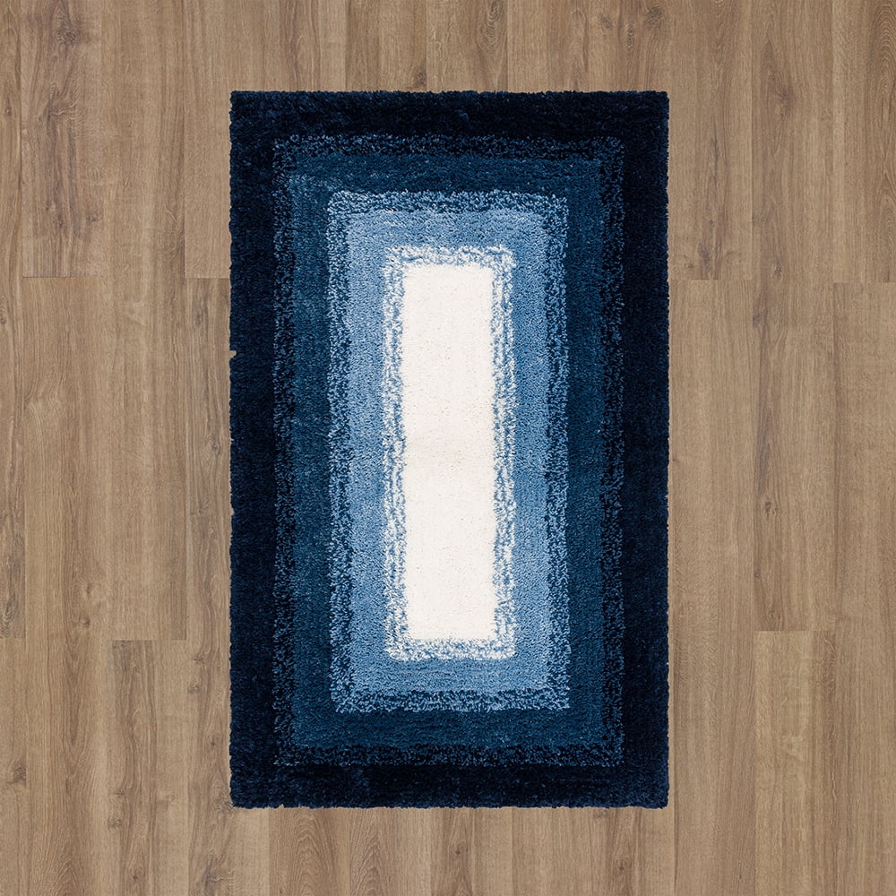 Mohawk Home Ombre Plush Pile Stain/Fade Resistant Non-Slip Machine Washable Bath Mat, Twilight, 2' 3" x 3' 9"