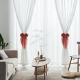 thumbnail image 5 of 1 Pack Lace Curtain Tiebacks, Elegant Bow Curtain Ties with Clips, Decorative Sheer Curtain Holdbacks, Vintage Curtain Tie Backs for Bedroom Dining Room Romantic Home Decor, 5 of 5