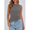 thumbnail image 3 of Remera PRETTYGARDEN Mujer Ajustada con Mangas Caperuza Gris Talle S, 3 of 9