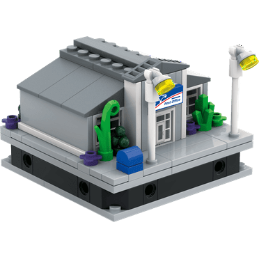 TOONIFY Building Blocks Architecture Set with Quick-Detached Structure, Mini City Store Display Model for Home Decor, Street Building Construction Toy for Adults and Kids-173 PCS (Post Office)