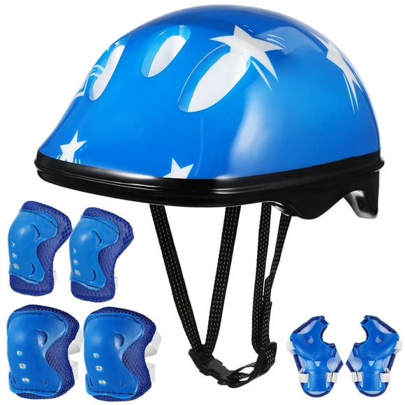 Kids Helmet Knee Elbow Pads Wrist Guard Sport Protective Gear Adjustable Scooter Skateboard Roller Bike Skate Cycling Safety Set for Boys Girls