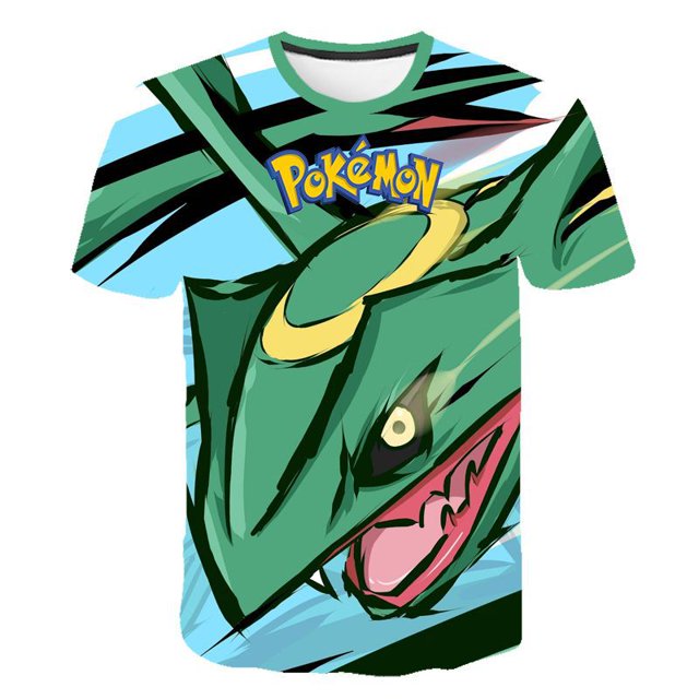 Camiseta de Pokémon Charizard para niños y niñas, Camisa estampada de dibujos animados de Anime, Tops de Pikachu, ropa de Boutique, manga corta qym unisex