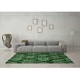 thumbnail image 3 of Ahgly Company Indoor Square Abstract Emerald Green Modern Area Rugs, 4' Square, 3 of 4