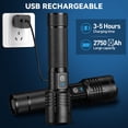 thumbnail image 3 of Linterna recargable Kmivo de 2 unidades, 99.000 lúmenes, impermeable, 3 of 9