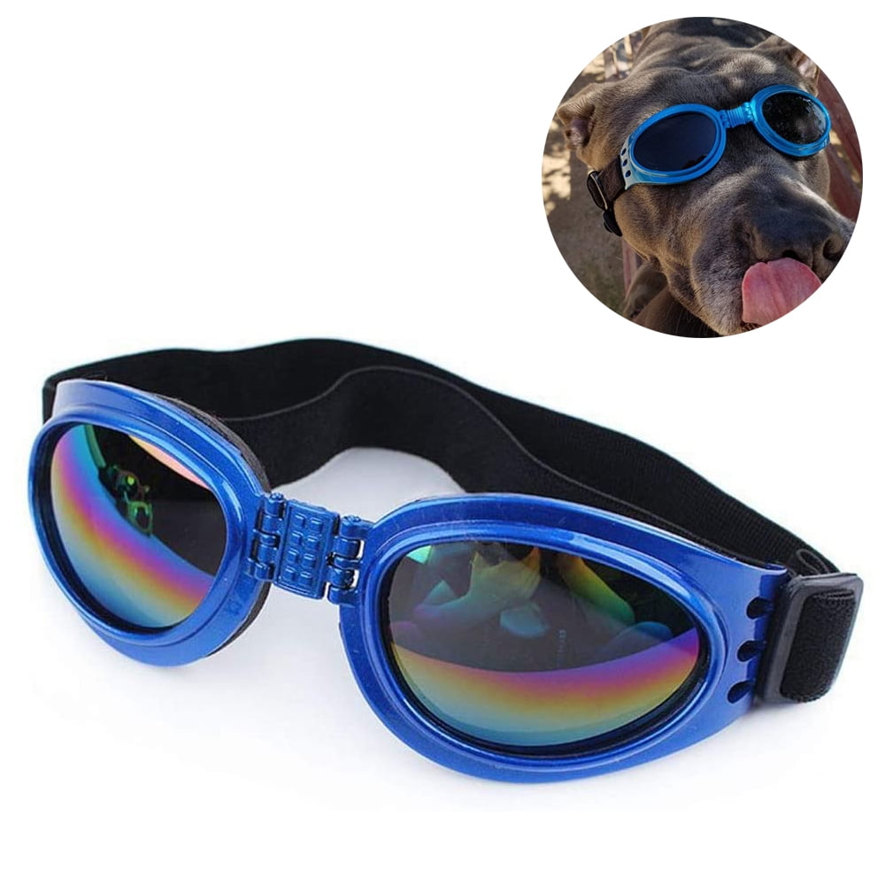 Outdoor Dog Sunglasses Anti-UV Eye Protection Goggles Waterproof Windproof Anti-Fog for Small Pet Puppy Dog Cat Black