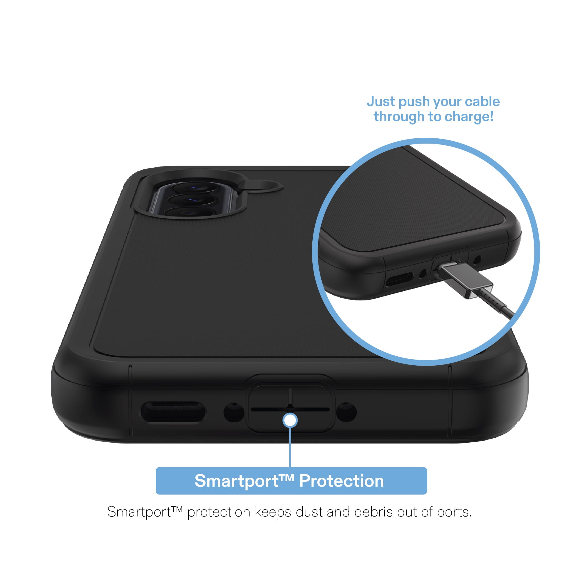 onn Rugged Phone Case for Samsung Galaxy A37 5G / A36 5G - Black