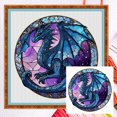 thumbnail image 2 of Hilo Algodón Ecológico Bordado Vitral Contado 18 Quilates Arte Cruz Dragón, 2 of 9