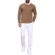 thumbnail image 2 of SUÉTER PULLOVER DE PUNTO TEXTURIZADO EN ESPIRAL PARA HOMBRES, AJUSTE DELGADO, CUELLO REDONDO, MANGA LARGA, COLOR MARRÓN, 2 of 6