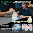 thumbnail image 2 of 3D Printed Egg Dragon Joint Articulated Detachable Toy Creative Figurine Holiday Birthday Gift Glow Dark Rainbow Magical Poseable Glows With, 2 of 7