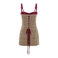 thumbnail image 1 of Minivestido Sexy a cuadros para mujer, ropa informal con tirantes finos, Espalda descubierta, temperamento, estilo inglés, novedad, 1 of 4