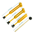 thumbnail image 2 of 6Pack Tuning Fork Set(128Hz, 256Hz, 512Hz) Tuning Fork Kit for Healing, Chakra, Sound Therapy, Slider Fork (Gold), 2 of 7