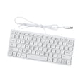 thumbnail image 1 of QualitChoice USB Wired Keyboard Small Comfortable Typing Computer Office for Home Desktop White 285x122x21mm, 1 of 6