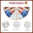 thumbnail image 3 of Sikiie Patriotic Butterfly Floral Christmas Tree Skirt, Christmas Tree Decorations, Christmas Decor, Tree Mat Decoration(30-48IN)-36", 3 of 6