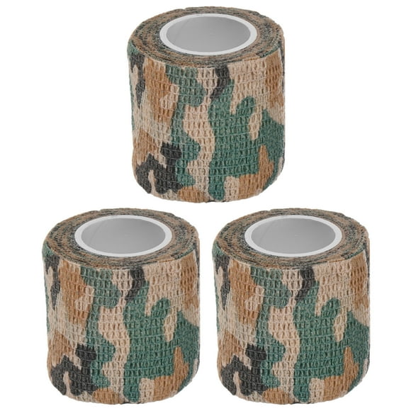 Uxcell 3 Rollos de Cinta Camuflaje 2IN x 14.76FT, Cinta Autoadhesiva Impermeable y No Reflectante para Escalada al Aire Libre, Desierto de Tierras Altas