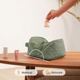 thumbnail image 6 of Soda Candy Travel Makeup Bags for Women 180° Wide-Open Puffer Toiletry Bag Set 2Pcs Large Water Resistant Cosmetic Bag, Travel Essentials for Toiletries Accessories Storage, Green, 6 of 8