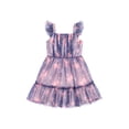 thumbnail image 5 of Kensie Girl Sleeveless Printed Soft Mesh Navy Dress, Sizes 4-16, 5 of 6