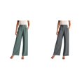 thumbnail image 1 of (2-Pack) Rinsvye Women Tailored Wide Leg Trousers Commute Wear High Waist Design Pockets Included Belt Accessory Stylish Look Durable Fabric Comfort Fit All Day Use, 1 of 6