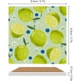thumbnail image 2 of GZHJMY Square Drink Coasters 2 Pcs Summer Fruit with Lime and Blossom Absorbent Ceramic Coffee Coasters for Drinks with Cork Base Housewarming Gift for Home Decor, 2 of 6