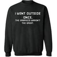 thumbnail image 2 of OXI Crewneck Sweatshirt - I Went Outside Once,Basic Casual Sweatshirts for Men's and Women Fleece Sweatshirt Long Sleeve- Dark Heather Small, 2 of 2
