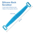 thumbnail image 2 of Cepillo de baño de silicona para el cuerpo, exfoliante alargado de silicona para el cuerpo, enjabona bien, respetuoso con el medio ambiente, de larga duración, masaje cómodo para ducha azul brillar Hogar, 2 of 6
