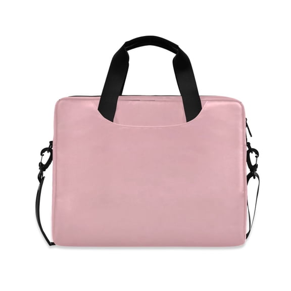 16inch Laptop Briefcase, Business Laptop Bag with Detachable Strap & Padded Compartment, Water-Resistant Polyester，Pink