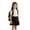 Black, variant on Girls Athletic Pleated Skort with Liner & Pockets, High Waist Mini Skirt for Tennis Running Dance Back to School White 7-8 Years