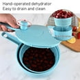 thumbnail image 3 of Salad Spinner Manual Vegetables Leaf Lettuce Dryer Drainer Fruits Washing Draining Basket Kitchen Gadgets Pink, 3 of 9