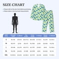 thumbnail image 4 of Fotbe Cute Dinosaur Blue Green Pijama de Hombre con Estampado de Manga Larga, Conjunto de 2 Piezas, Ropa de Dormir Suave y Cómoda con Bolsillos-Medium, 4 of 7