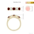 thumbnail image 5 of Angara Natural 0.84 Ct. Ruby with Diamond Non Eternity Wedding Band in 14K Yellow Gold for Women (Ring Size: 3.5), 5 of 10