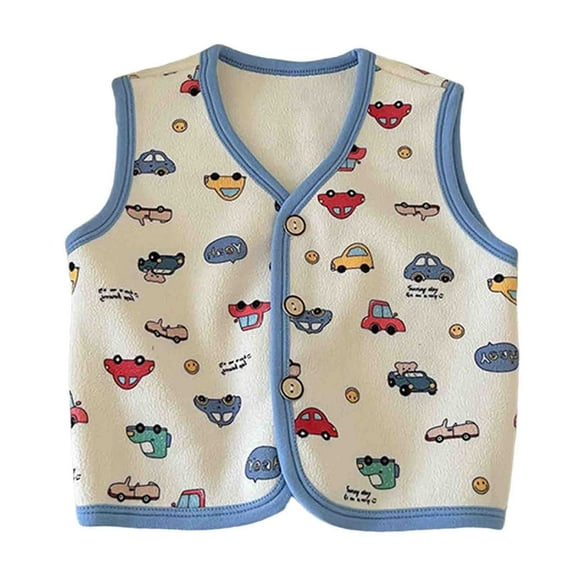 lnmuld Cute Sweaters Baby Girl Boy Vest Fall Winter Clothes Thick Warm Small Vest Sleeveless V Neck Outerwear Kids Size:6-12 Months