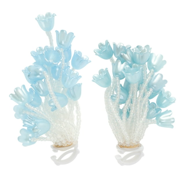 Encantos para cordones de zapatos de diseño floral de Unique Bargains, accesorios de calzado azul