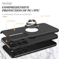 thumbnail image 4 of Entronix Protective Case Compatible with Galaxy S25 FE, 360 Rotatable Ring Holder Kickstand Cover, Black, 4 of 5