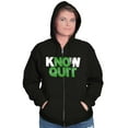 thumbnail image 4 of Know No Quit Motivation Gym Workout Unisex Fleece Graphic Zip Up Hoodie Brisco Brands 2X, 4 of 5