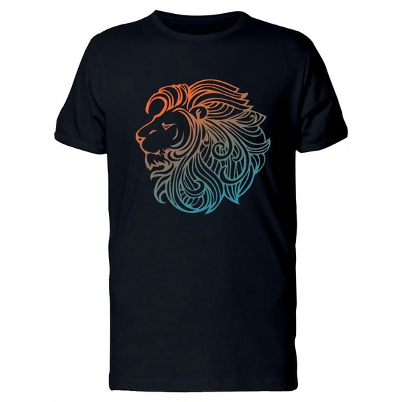 Watercolor Tribal Lion, Amazing T-Shirt Men -Image by Shutterstock, Male XX-Large