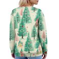 thumbnail image 7 of Women's Fashion Long Sleeve Christmas Snowman Snowflake Print Jacket Cardigan for Holiday Party and Casual Daily Wear,Mint Green,XL, 7 of 7