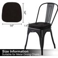 thumbnail image 3 of Tromlycs 14x14 Metal Chair Cushions Pads Set of 4 for Tolix Metal Chairs Small Seat Cushions 14 inch Black, 3 of 6