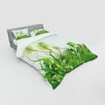 thumbnail image 2 of Ambesonne Nature Bedding Set 4 Pcs, Plant Summer Garden, Queen, Green Blue, 2 of 2