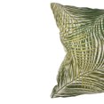 thumbnail image 4 of 20 X 14 Inch Embroidered Pillow with Palm Leaf Design, White and Green- Saltoro Sherpi, 4 of 5